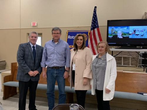 Paul Harris Fellows Plus 2-  President Al Griffin, Plus 2 members Cliff Elliott,  Kay Williamson and  Laurie Lewis 2022.jpeg