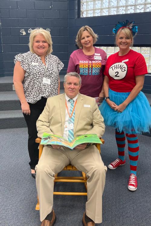 Dawn Woodard, Susan Zeigler, Marci Vinings, and Robert Griffin Read People Reading at Unity Elementary March 2 2023.jpg
