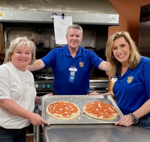 Dawn Woodard, Robert Griffin, and Kay Williamson making pizzas.jpg