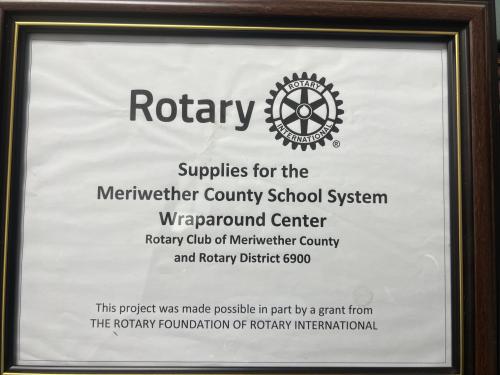 Supplies for the Wraparound Center project is made possible in party by a grant by Rotary 6900 and the Foundation.jpg