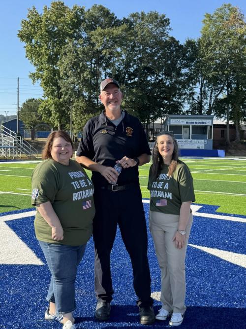 Rotarians Melissa Trujillo, Ben Williams, and Jodi Sharpe at 911 Stair climb.jpg